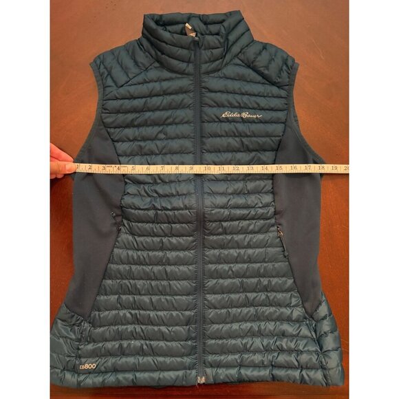 Eddie Bauer EB800 First Ascent Goose Down Packable Puffer Vest Turquoise Medium - Picture 8 of 16
